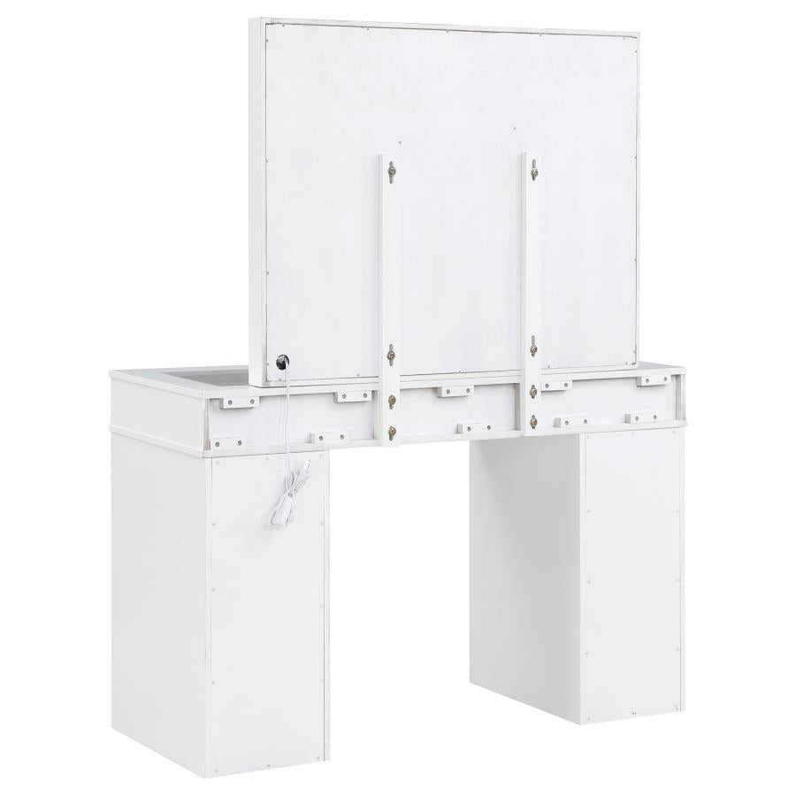 Regina Makeup Vanity Table Set with Lighting White-zoom-7
