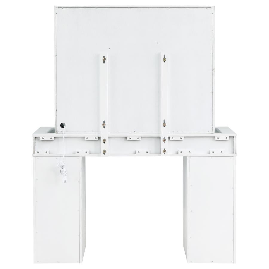 Regina Makeup Vanity Table Set with Lighting White-8