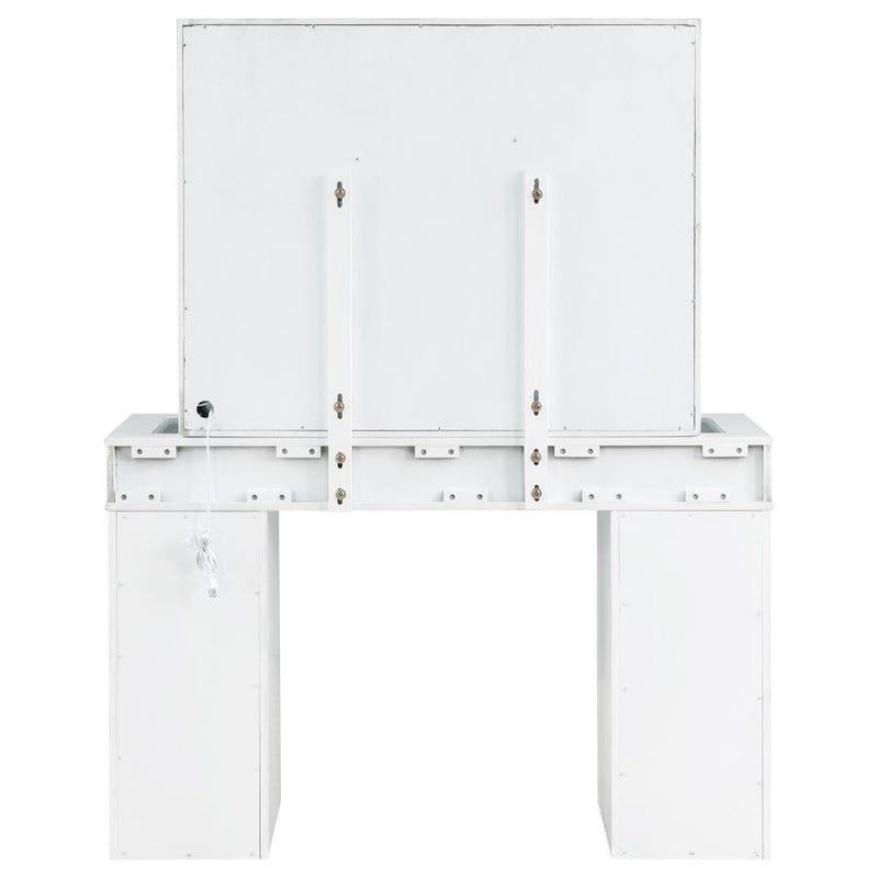 Regina Makeup Vanity Table Set with Lighting White-zoom-