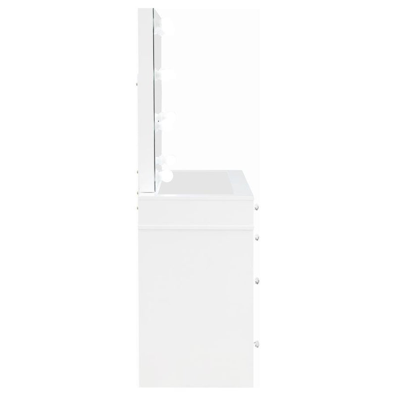 Regina Makeup Vanity Table Set with Lighting White-zoom-