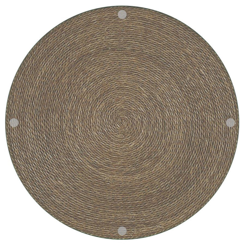 Halden Round Woven Seagrass Accent Side Table Light Brown-zoom-