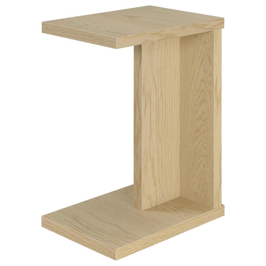 Clower Engineered Wood C-Shaped Sofa Side Table Light Oak-zoom-4