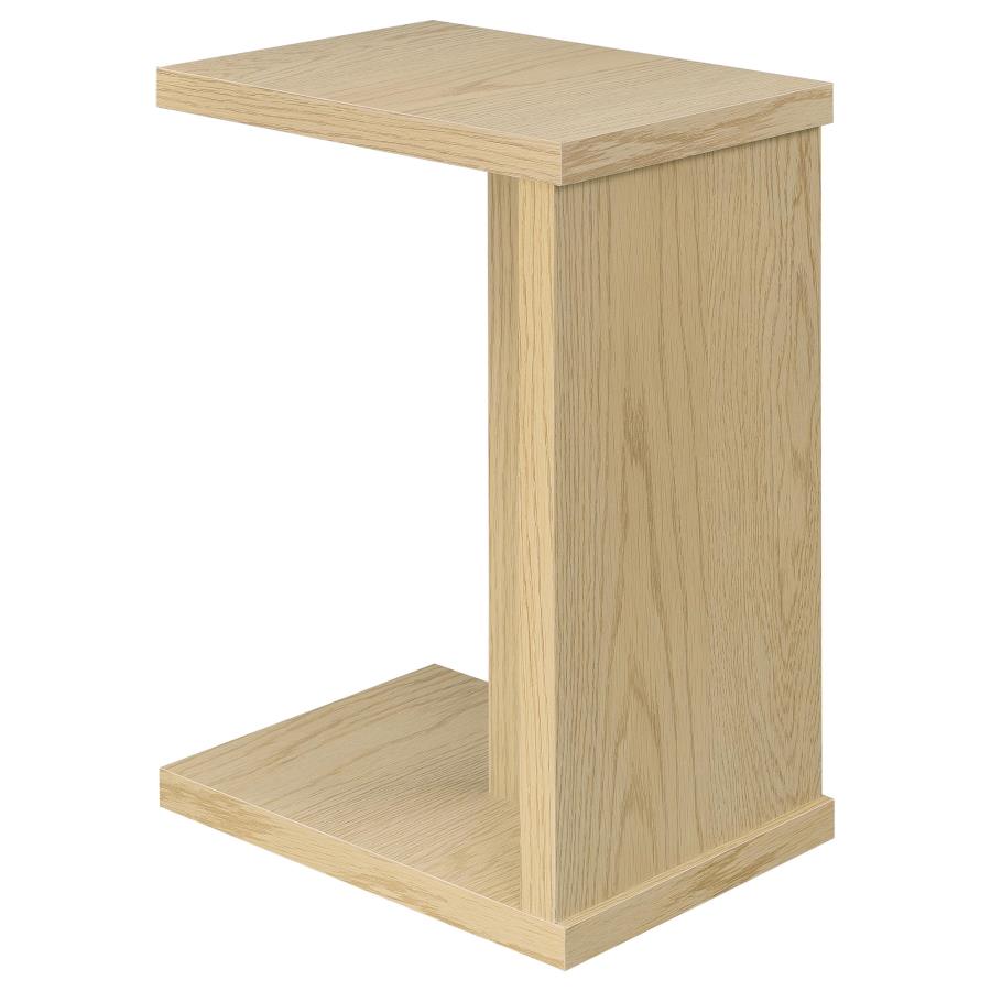 Clower Engineered Wood C-Shaped Sofa Side Table Light Oak-zoom-6