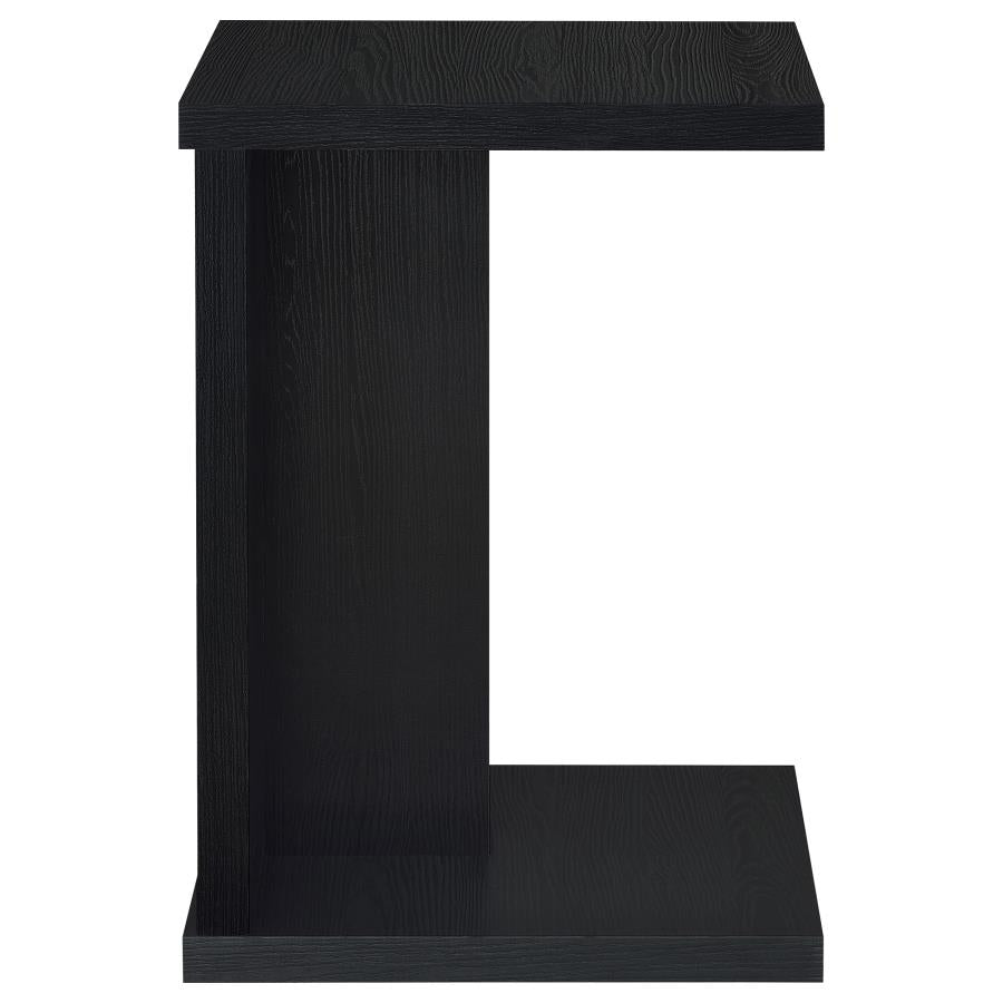 Clower Engineered Wood C-Shaped Sofa Side Table Black-zoom-8