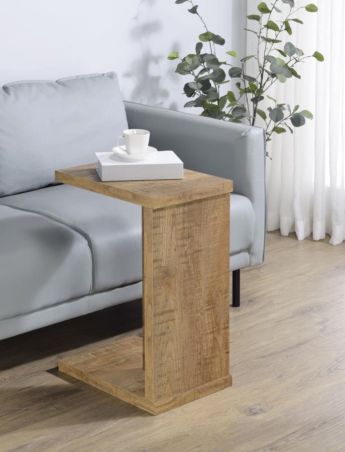 Clower Engineered Wood C-Shaped Sofa Side Table Mango-zoom-