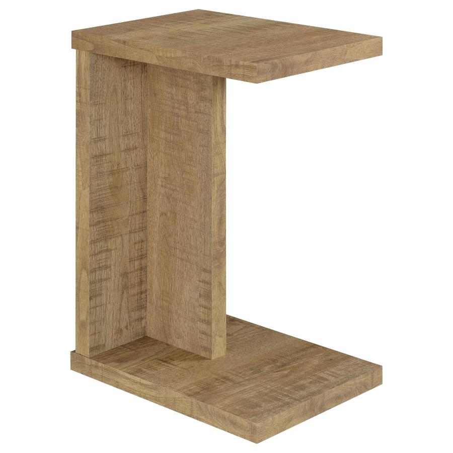 Clower Engineered Wood C-Shaped Sofa Side Table Mango-zoom-1