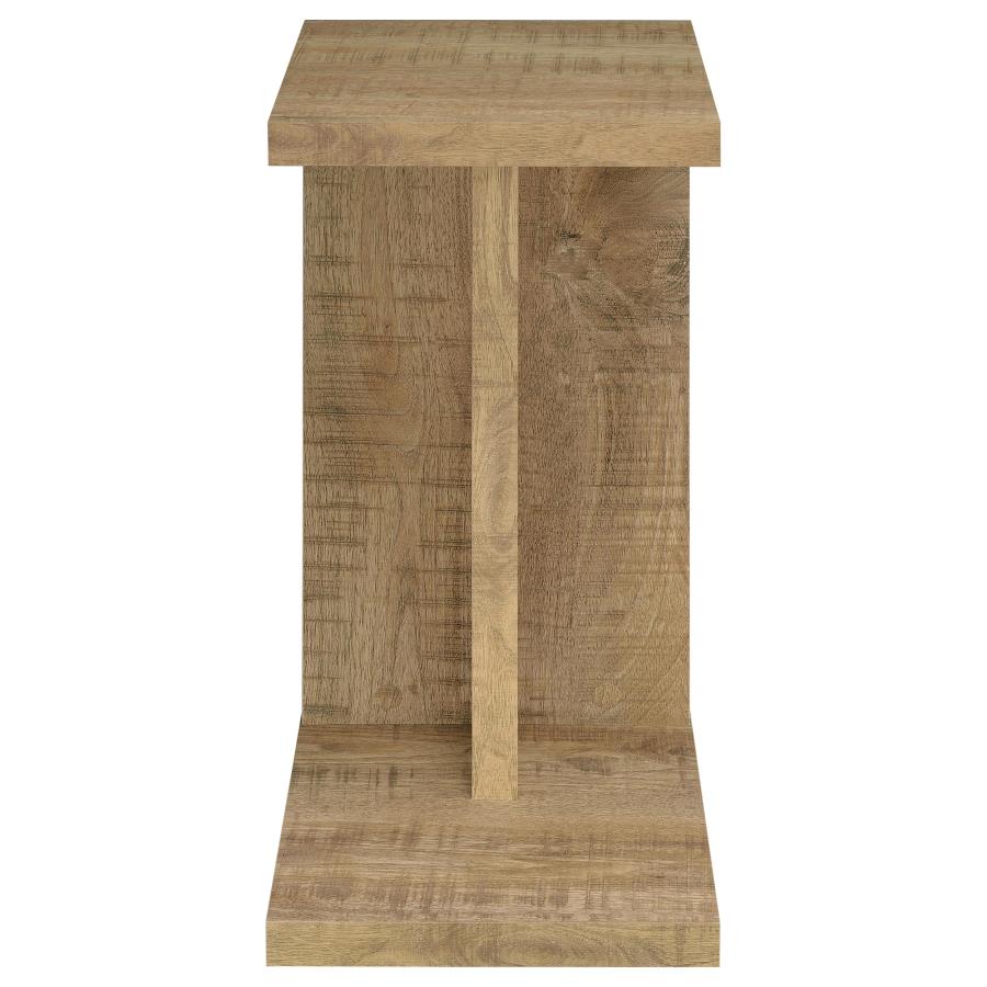 Clower Engineered Wood C-Shaped Sofa Side Table Mango-zoom-3