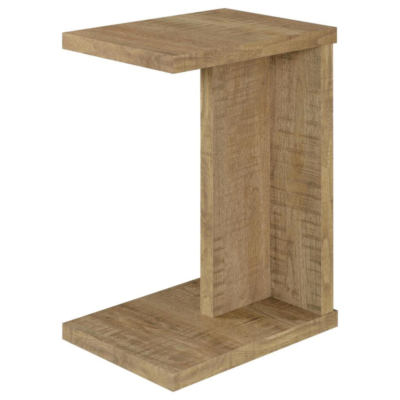 Clower Engineered Wood C-Shaped Sofa Side Table Mango-zoom-