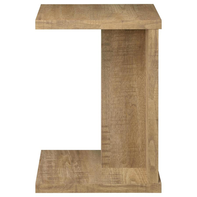 Clower Engineered Wood C-Shaped Sofa Side Table Mango-zoom-