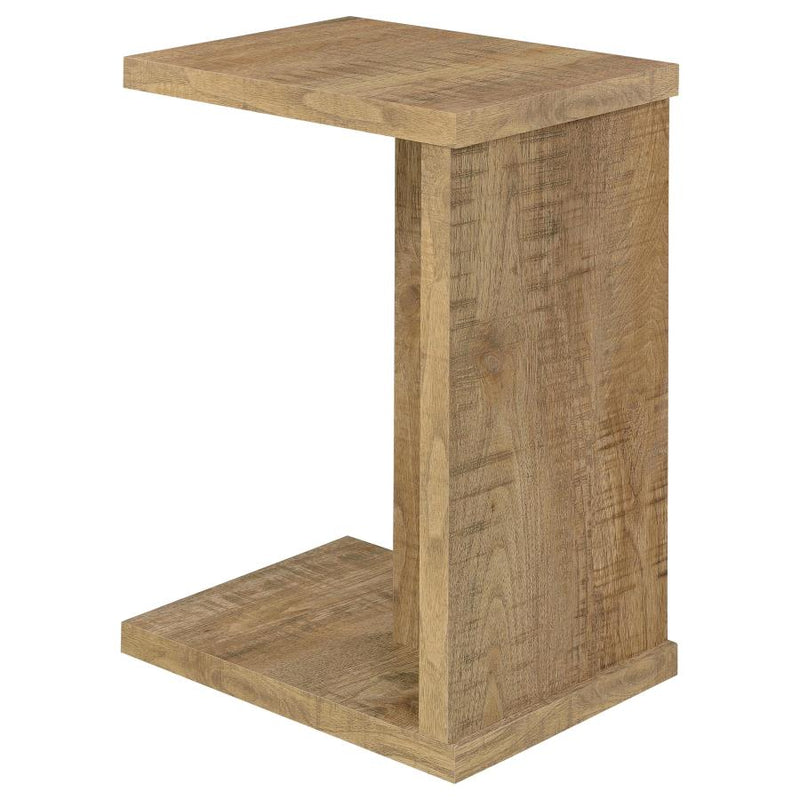 Clower Engineered Wood C-Shaped Sofa Side Table Mango-zoom-