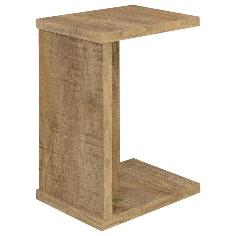 Clower Engineered Wood C-Shaped Sofa Side Table Mango-zoom-