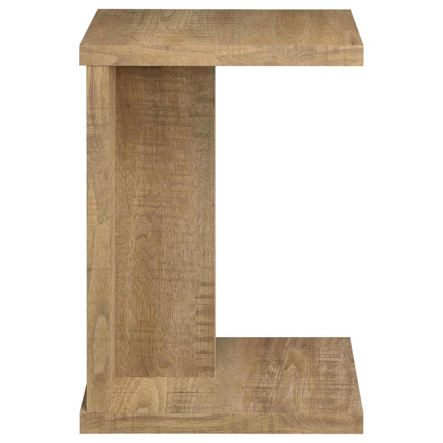 Clower Engineered Wood C-Shaped Sofa Side Table Mango-zoom-8
