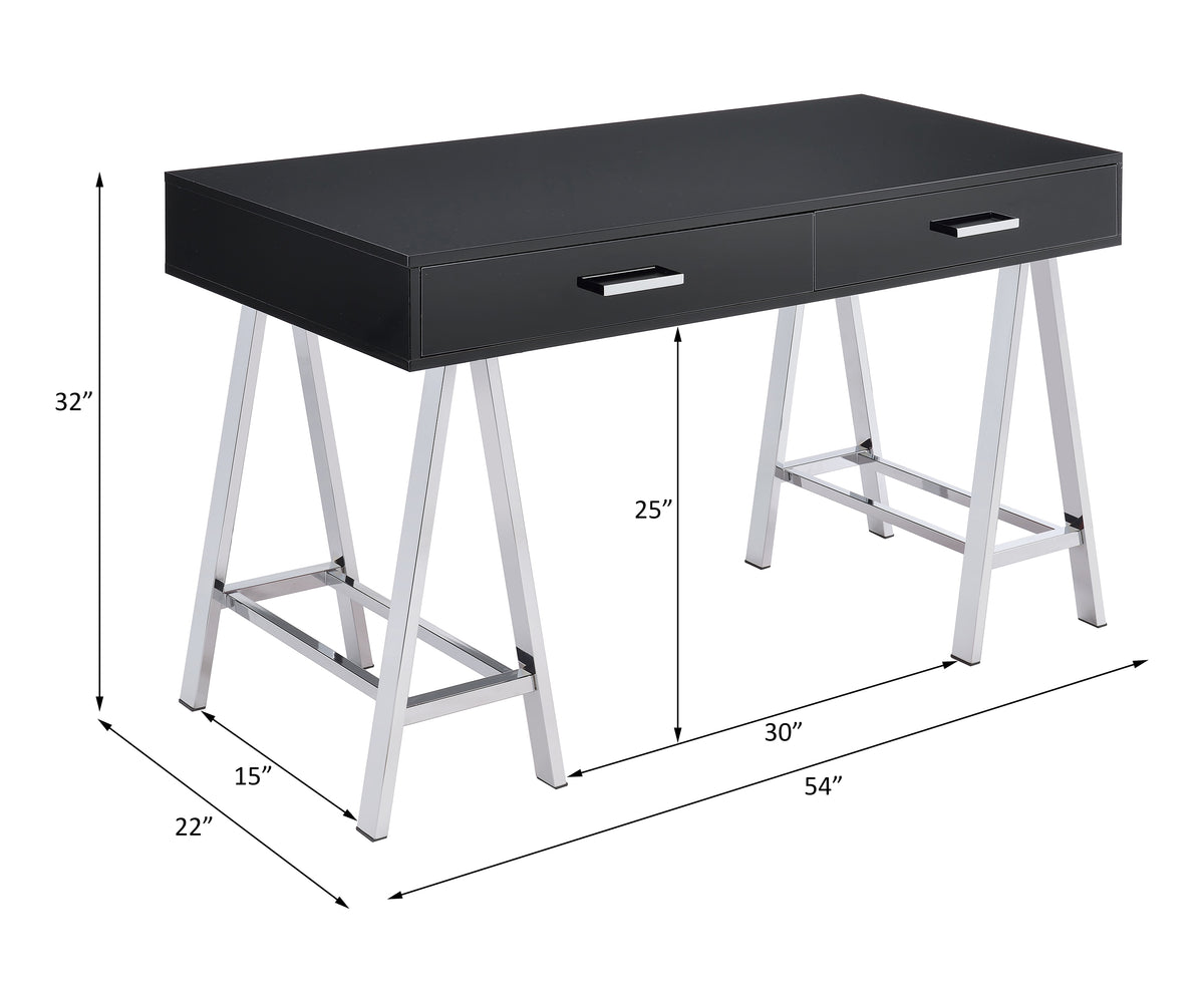 ACME Coleen USB Writing Desk – back view – Lusso Furniture Miami