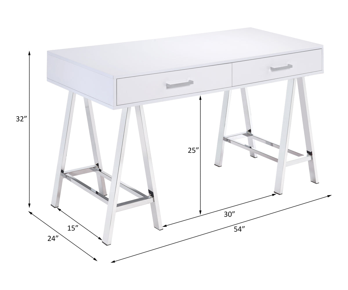 ACME Coleen USB Writing Desk – finish detail – Lusso Furniture Miami
