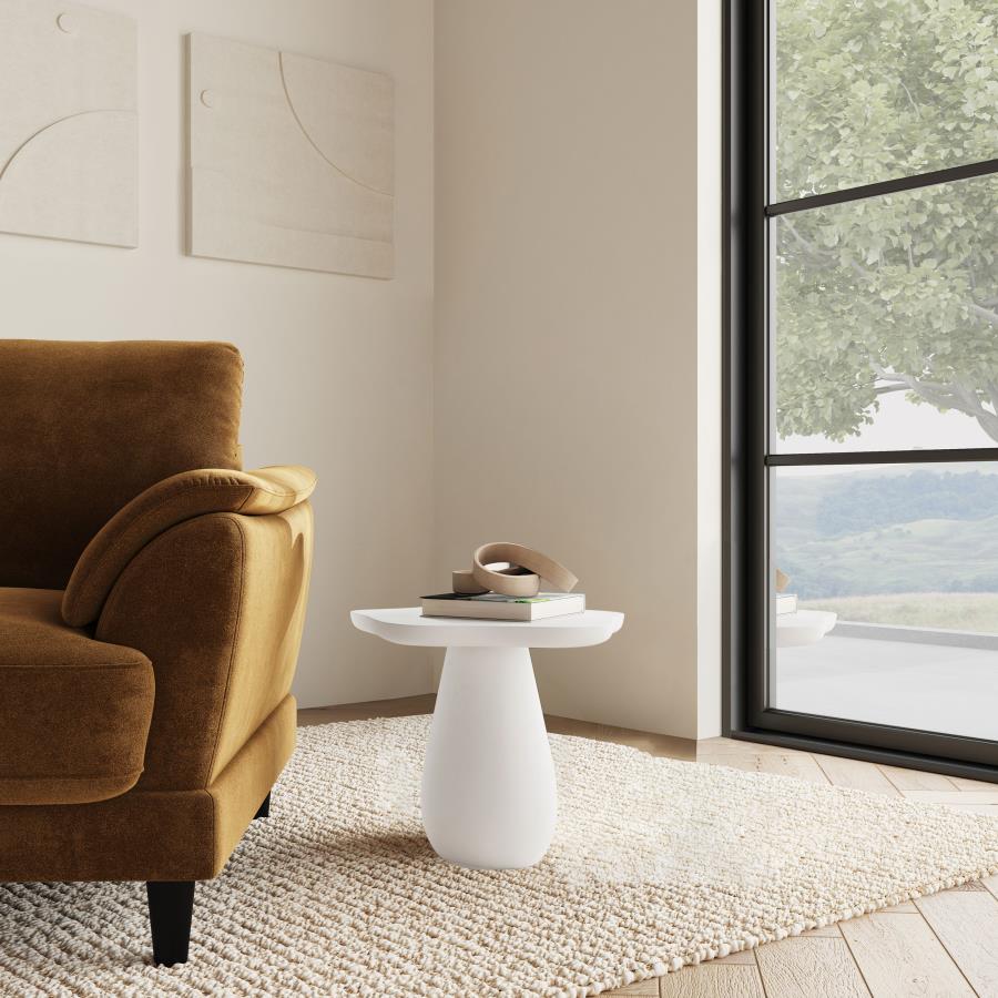 Perth 17-inch Side Table with Cloud-Shaped Top Off White-zoom-2