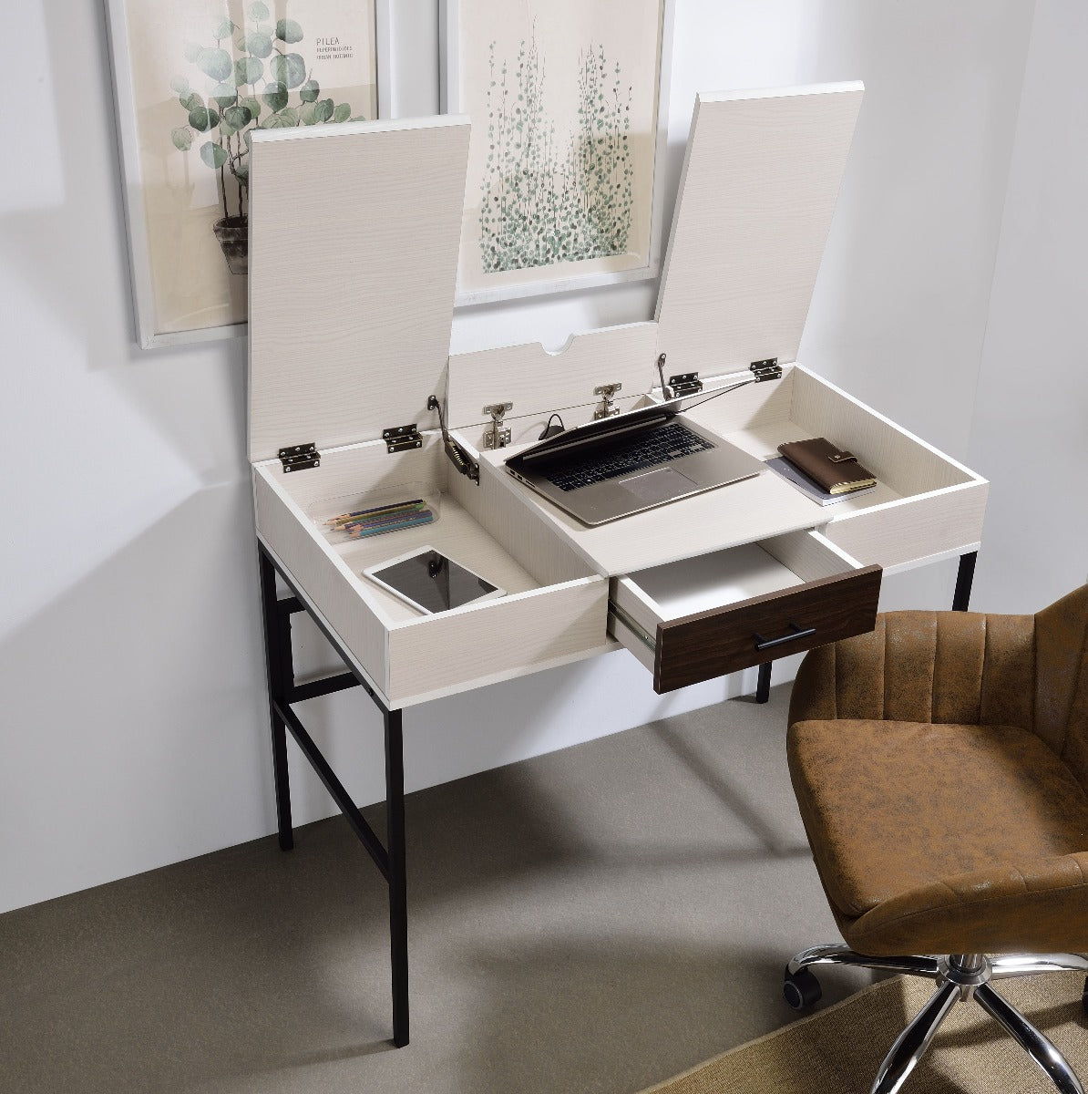 ACME Verster USB Writing Desk – top view – Lusso Furniture Miami