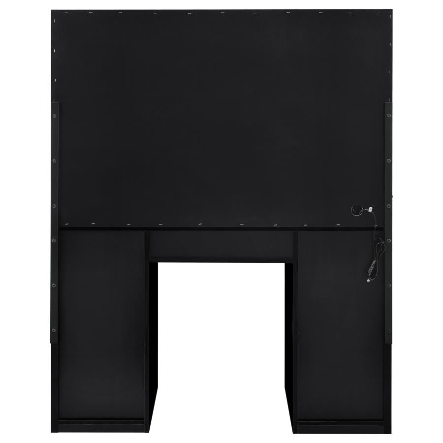 Acena 7-drawer Vanity Set with Lighting Black High Gloss-zoom-8