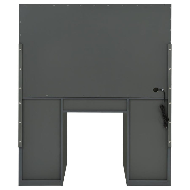 Acena 7-drawer Vanity Set with Lighting Grey High Gloss-zoom-