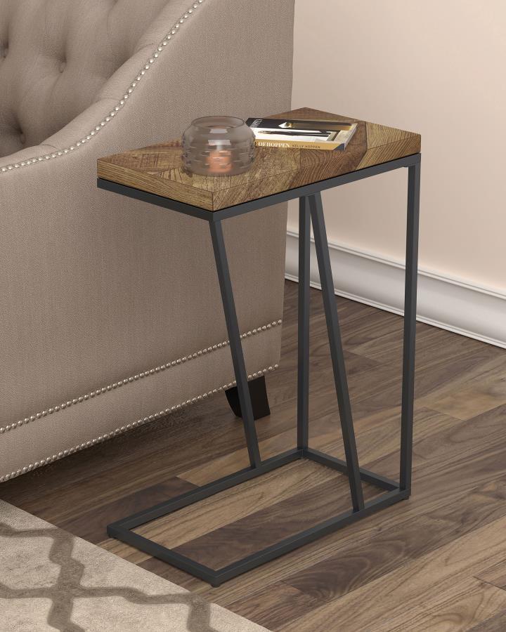 Sergio Engineered Wood C-Shaped Side Table Rustic Tobacco-2