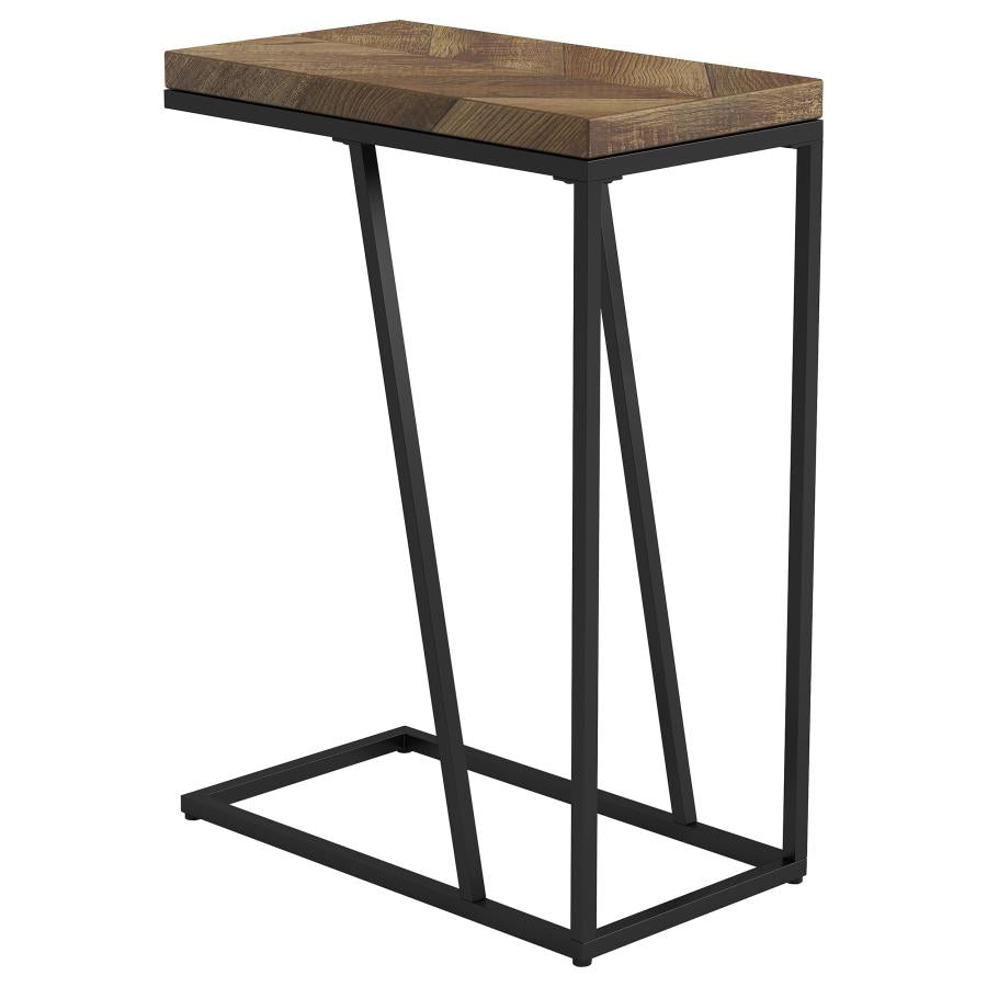 Sergio Engineered Wood C-Shaped Side Table Rustic Tobacco-zoom-1