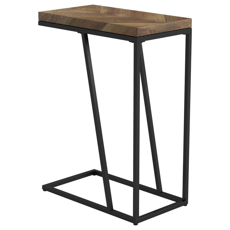 Sergio Engineered Wood C-Shaped Side Table Rustic Tobacco-zoom-