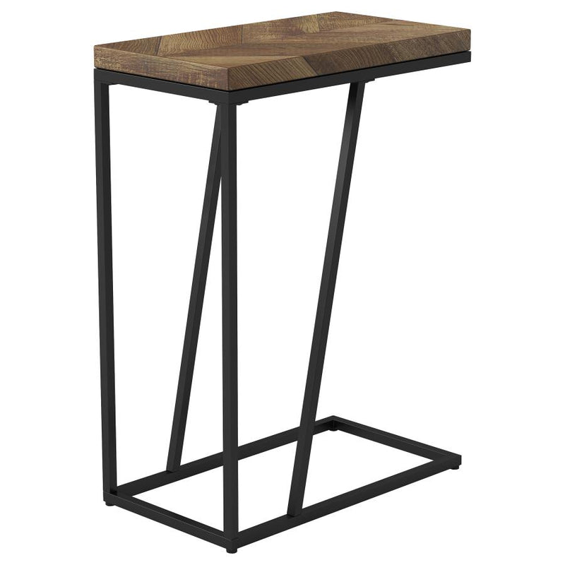 Sergio Engineered Wood C-Shaped Side Table Rustic Tobacco-zoom-
