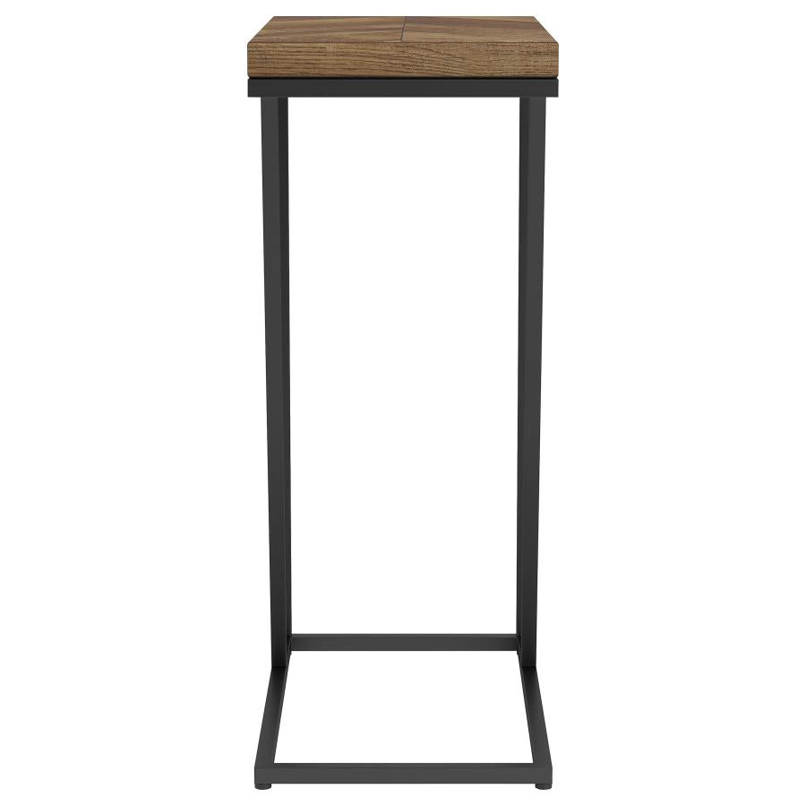 Sergio Engineered Wood C-Shaped Side Table Rustic Tobacco-6