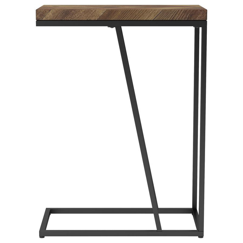 Sergio Engineered Wood C-Shaped Side Table Rustic Tobacco-zoom-