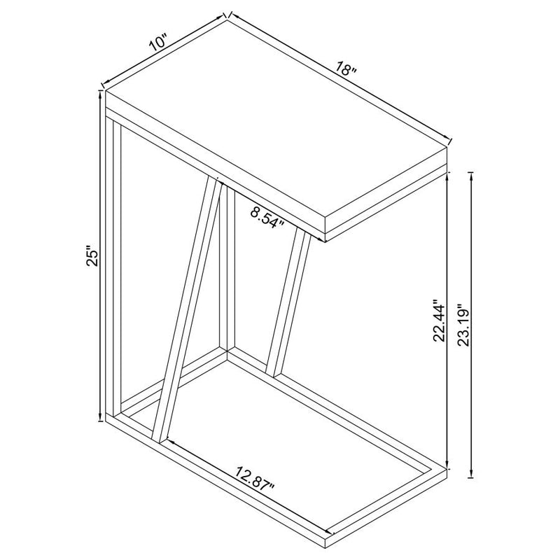 Sergio Engineered Wood C-Shaped Side Table Rustic Tobacco-zoom-