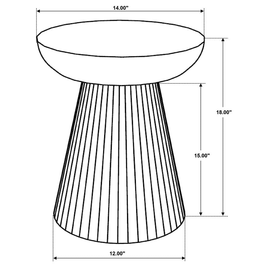 Aureo Round Solid Wood Accent Side Table Wild Honey-zoom-5