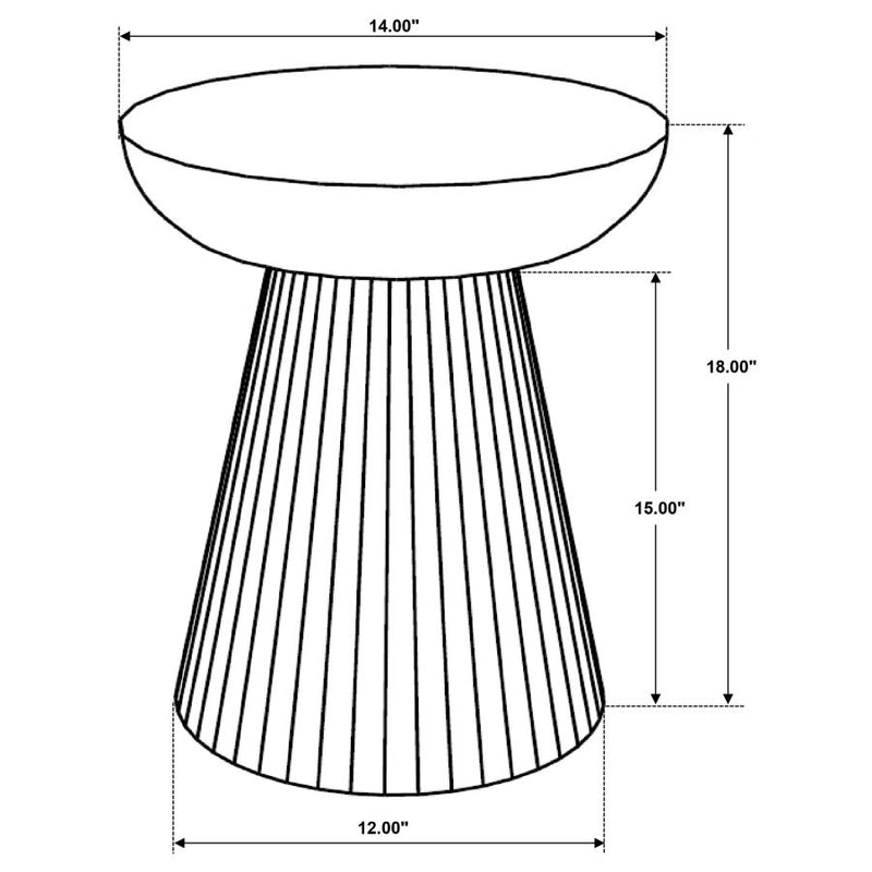 Aureo Round Solid Wood Accent Side Table Wild Honey-zoom-