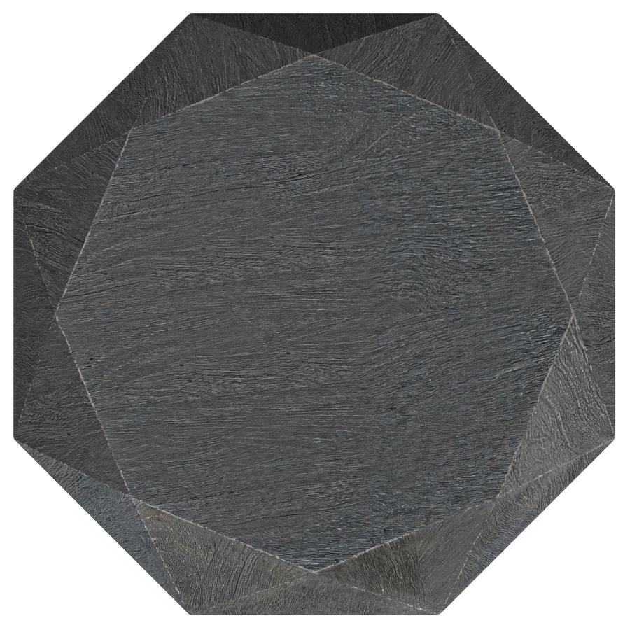 Jacinto Octagonal Solid Mango Wood Side Table Grey-zoom-3