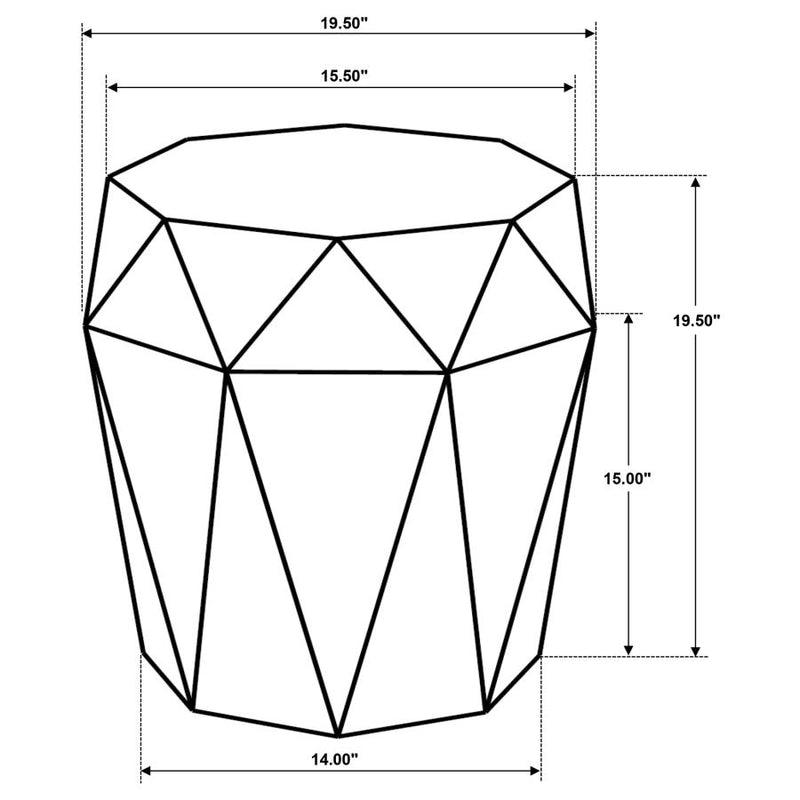 Jacinto Octagonal Solid Mango Wood Side Table Grey-zoom-