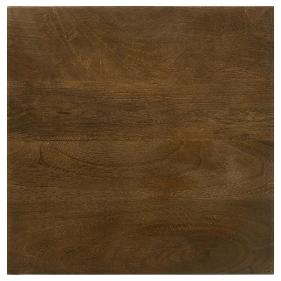 Heitor Square Wood Top Accent Side Table Dark Brown-3
