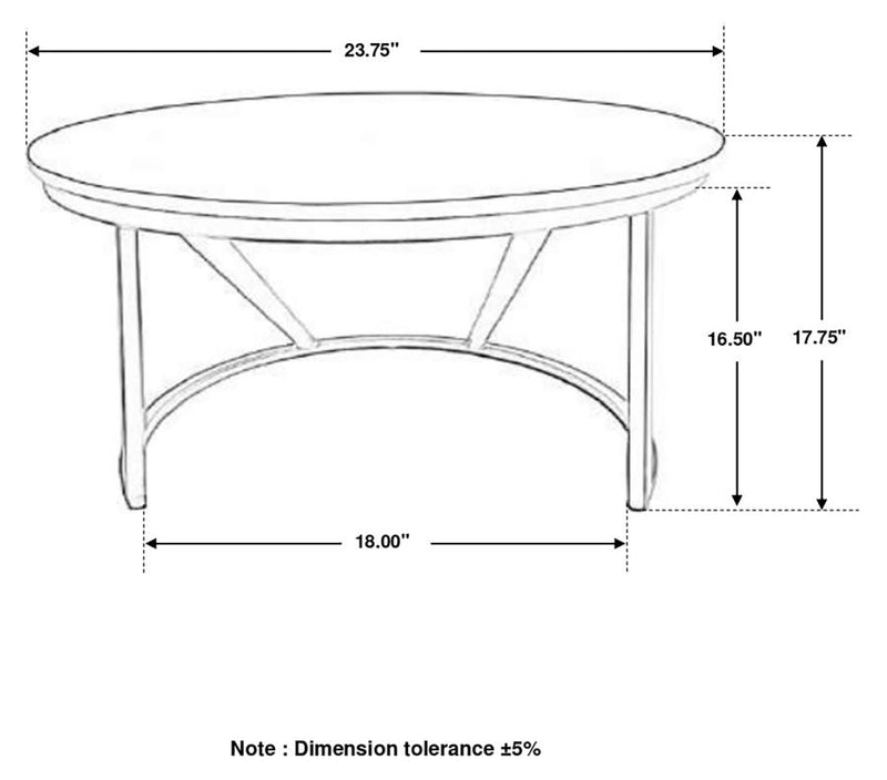 Miguel Round Marble Top Coffee Table White and Black-zoom-