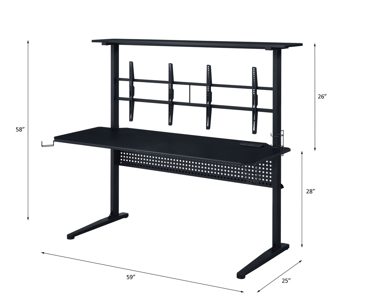 ACME Canzi USB Gaming Desk – back view – Lusso Furniture Miami
