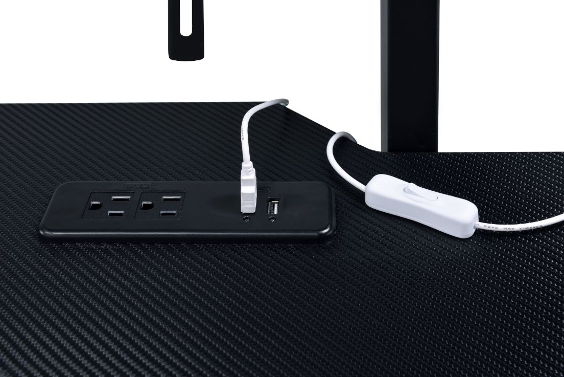 ACME Canzi USB Gaming Desk – angle view – Lusso Furniture Miami