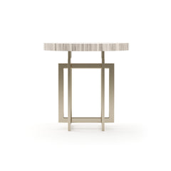 Caracole Wish You Were Here Side Table – front view – Lusso Furniture Miami