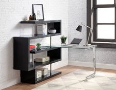 ACME Buck II Writing Desk with Bookshelf – back view – Lusso Furniture Miami