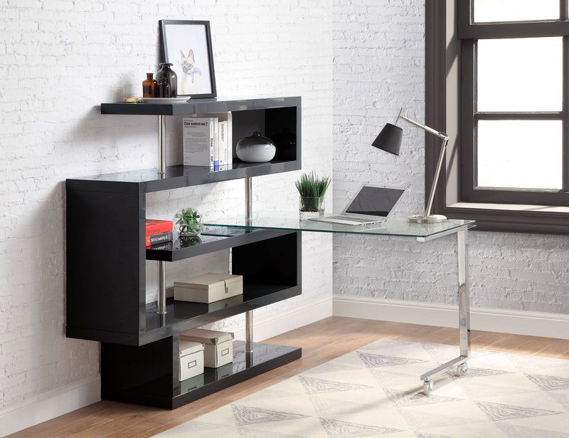 ACME Buck II Writing Desk with Bookshelf-zoom-