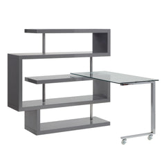 ACME Buck II Writing Desk with Bookshelf – finish detail – Lusso Furniture Miami