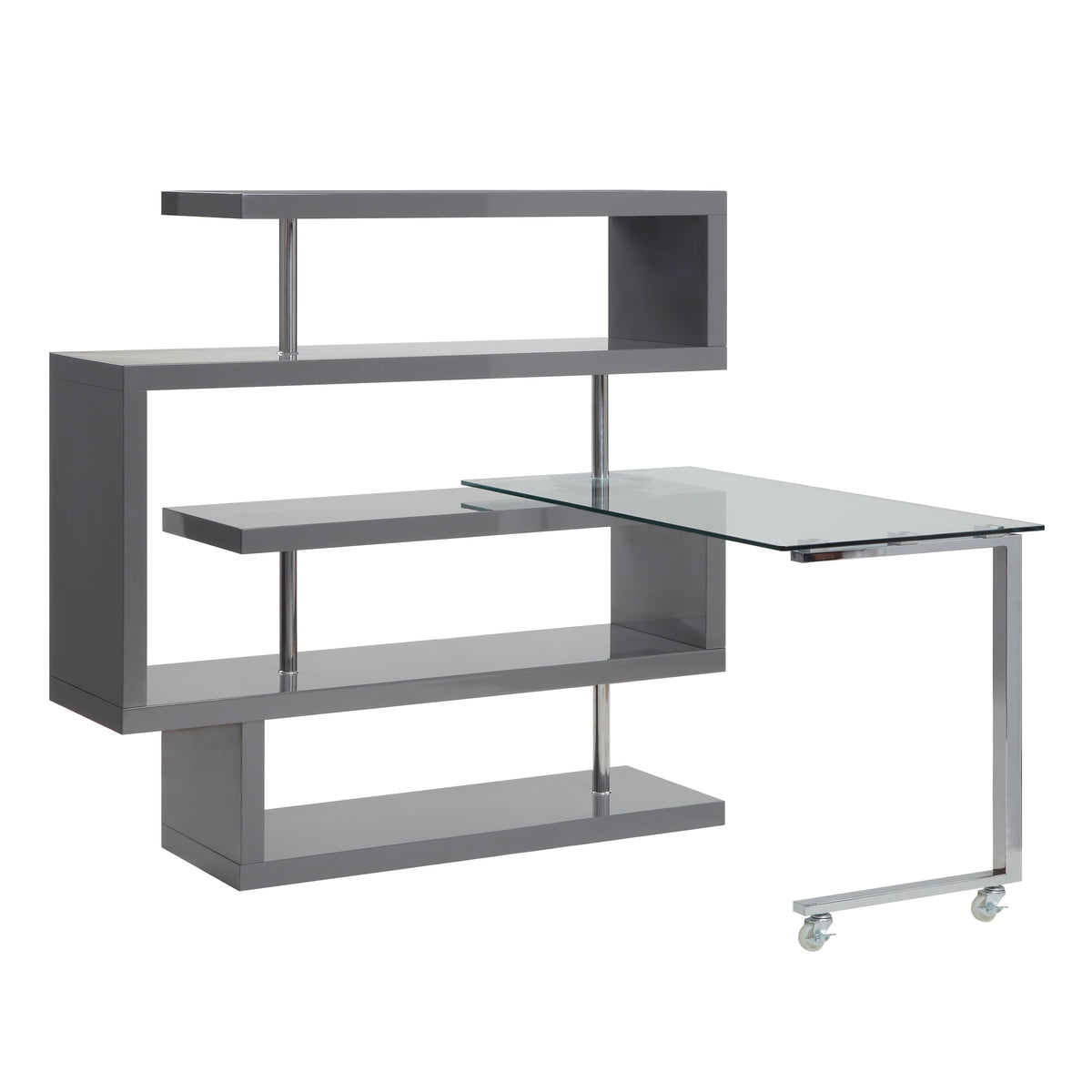 ACME Buck II Writing Desk with Bookshelf – finish detail – Lusso Furniture Miami