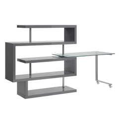 ACME Buck II Writing Desk with Bookshelf – view 11 – Lusso Furniture Miami