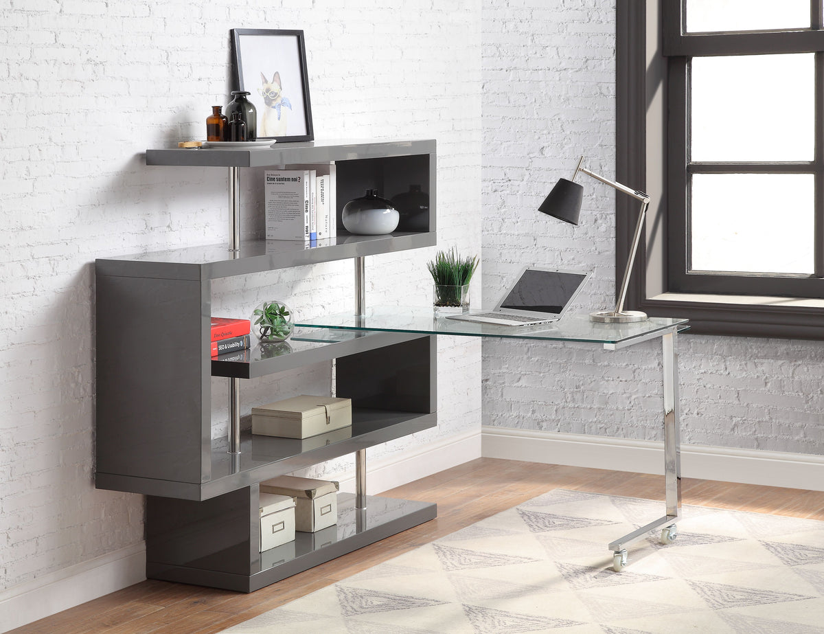 ACME Buck II Writing Desk with Bookshelf – view 15 – Lusso Furniture Miami
