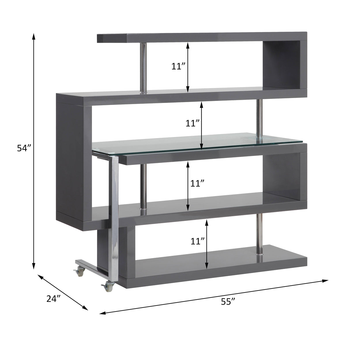 ACME Buck II Writing Desk with Bookshelf – view 18 – Lusso Furniture Miami