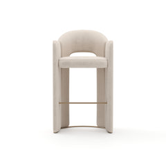 Caracole Overlap Bar Stool – front view – Lusso Furniture Miami