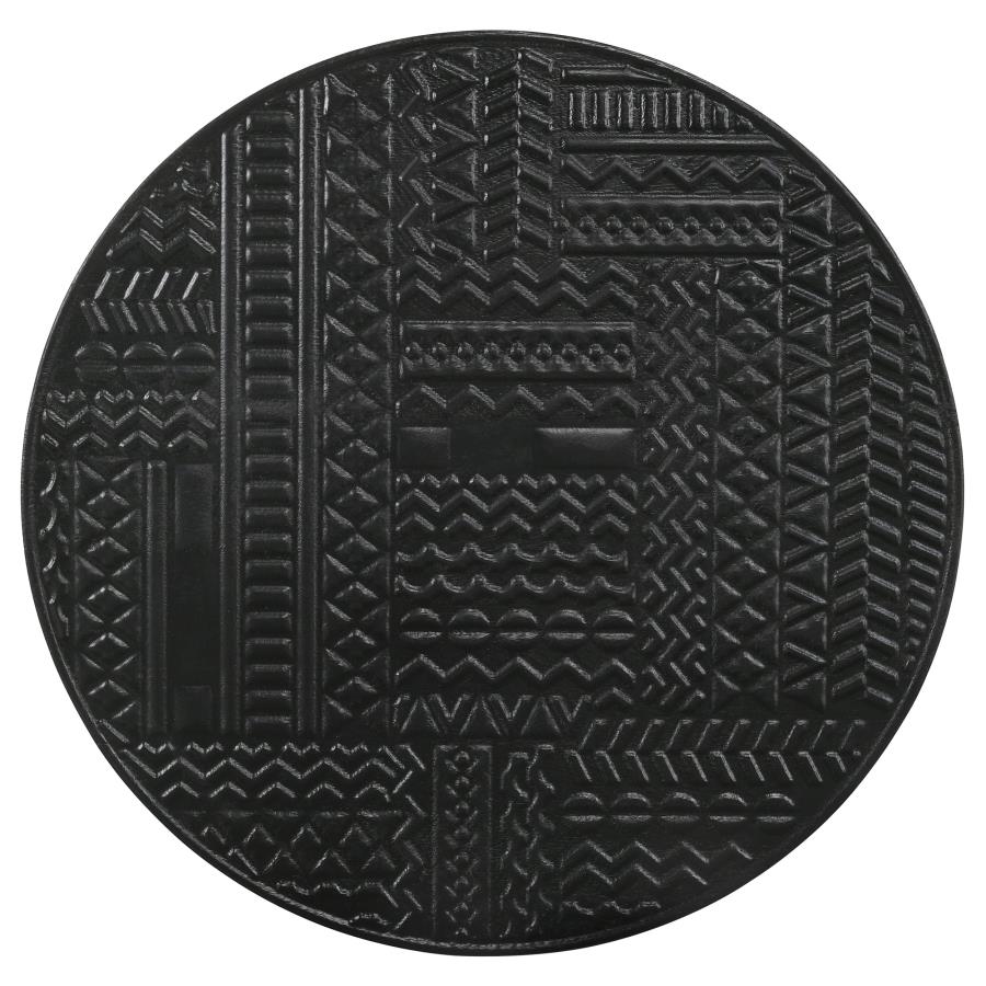 Loannis 2-piece Round Mango Wood Nesting Table Matte Black-zoom-8