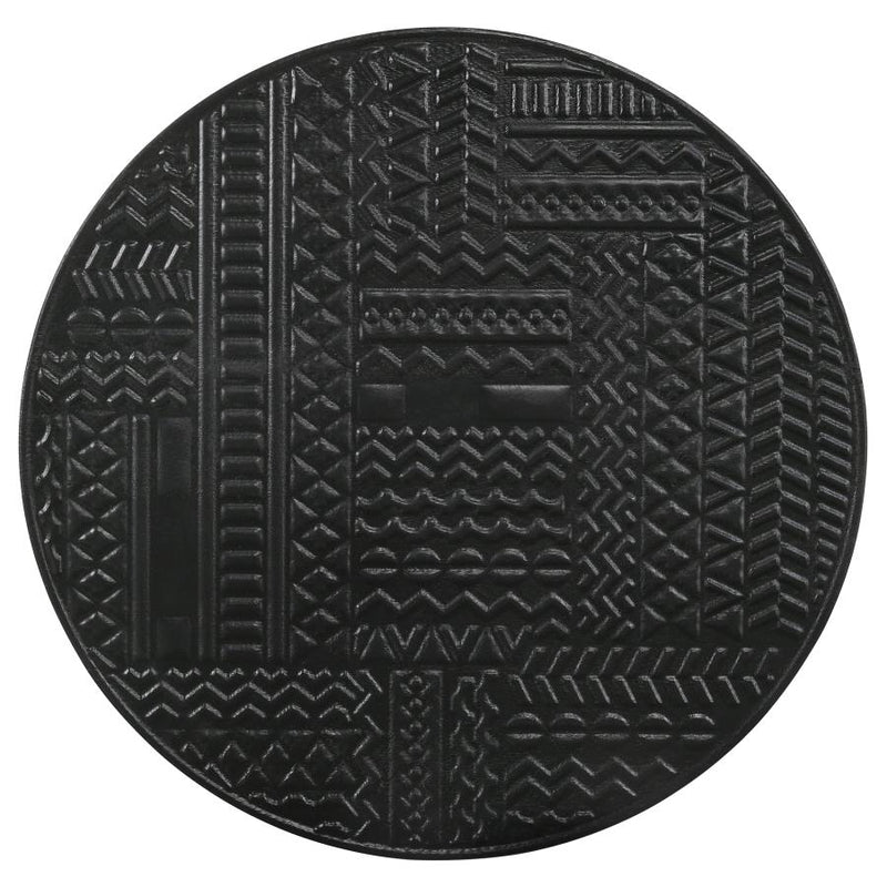 Loannis 2-piece Round Mango Wood Nesting Table Matte Black-zoom-