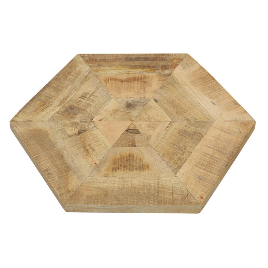 Adger 2-piece Hexagonal Nesting Tables Natural and Black-8