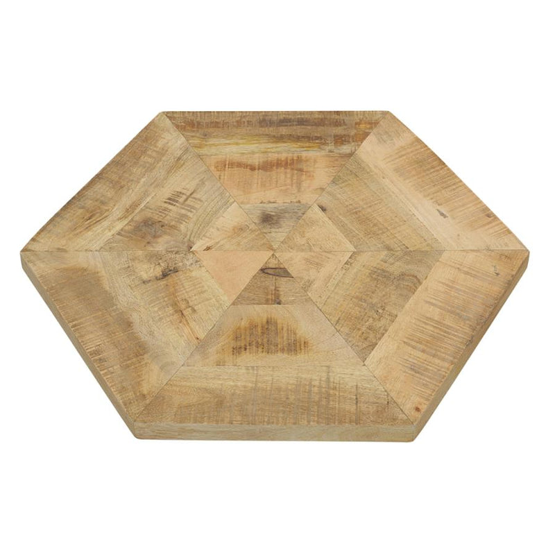 Adger 2-piece Hexagonal Nesting Tables Natural and Black-zoom-